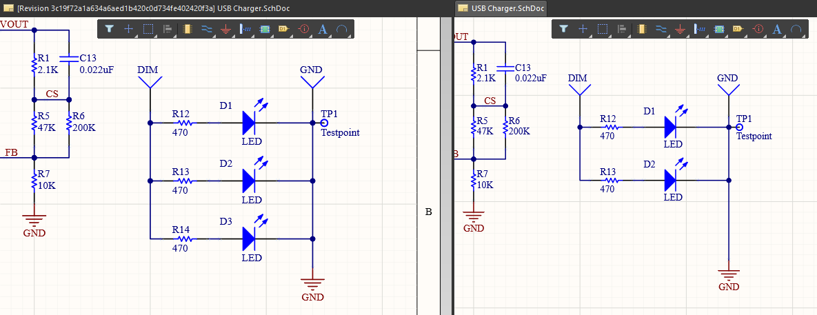 Schematic comparison in Altium Designer and Altium 365 revision control